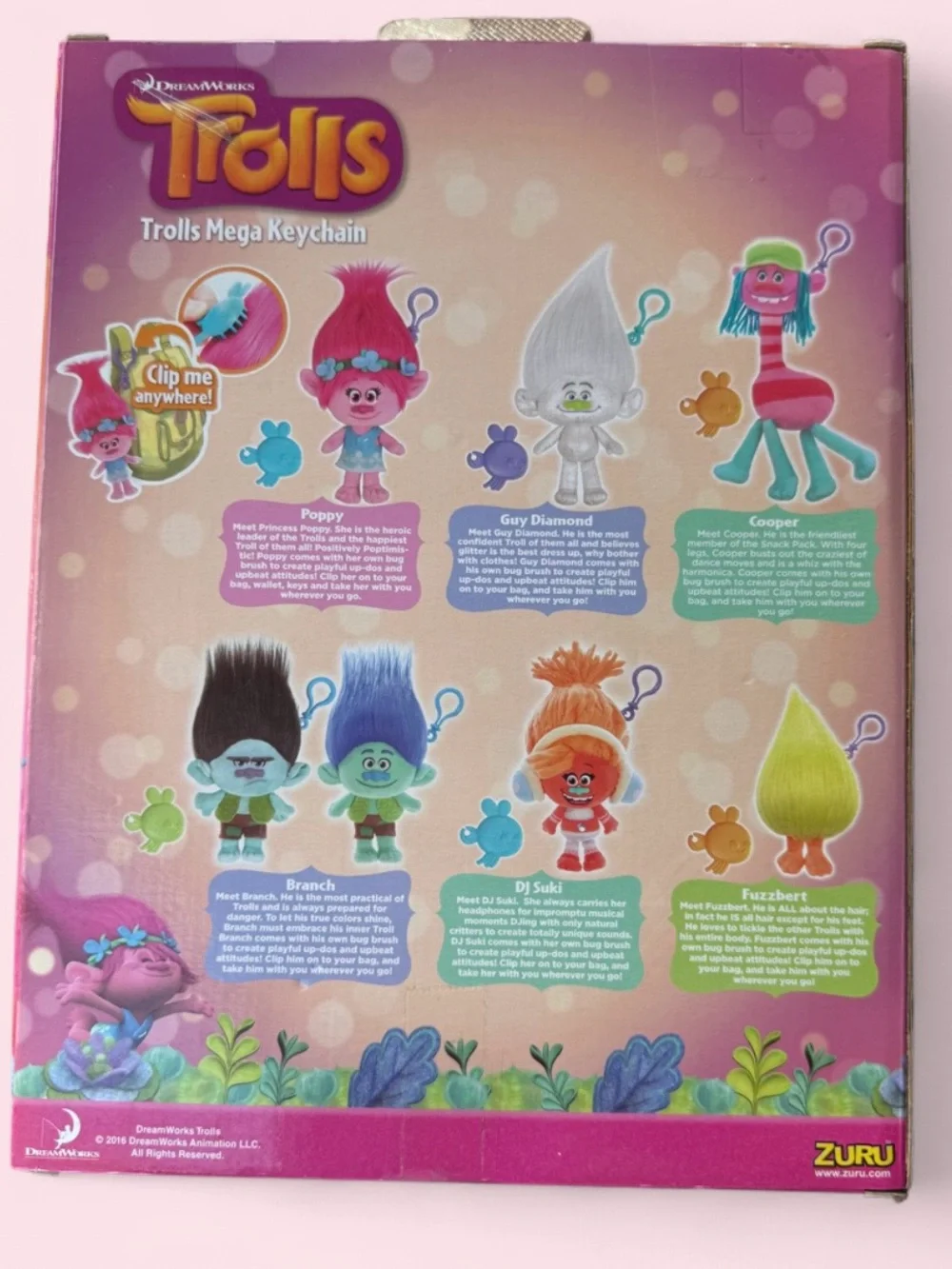DreamWorks Trolls Cooper Mega Keychain Plush Clip